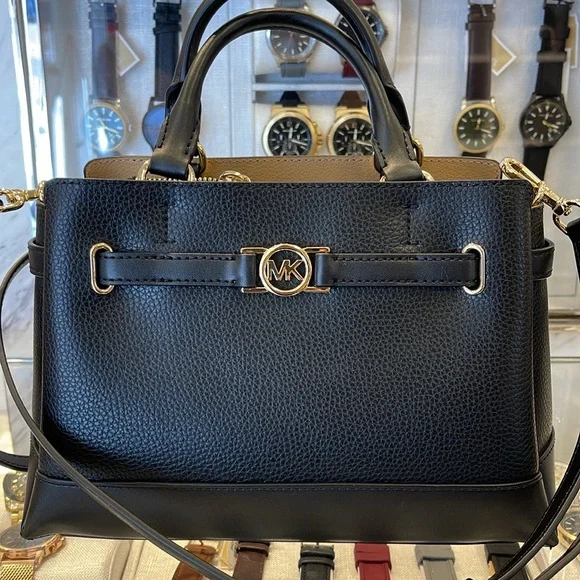 Michael Kors Reed Small Satchel Crossbody Center Zip Bag
Color: Black 
NWT - Picture 7 of 16